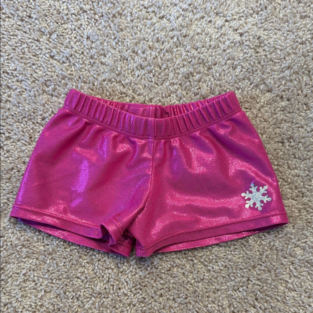 Snowflake Designs Pink Kids Shorts